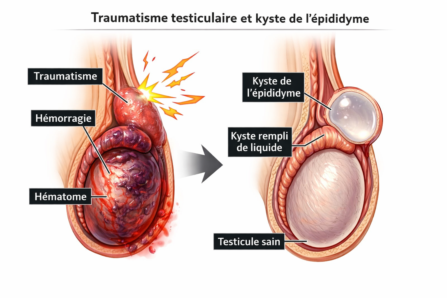 Kayste Traumatisme testiculaire et kyste de l’épididyme - Astuce d'Afrique