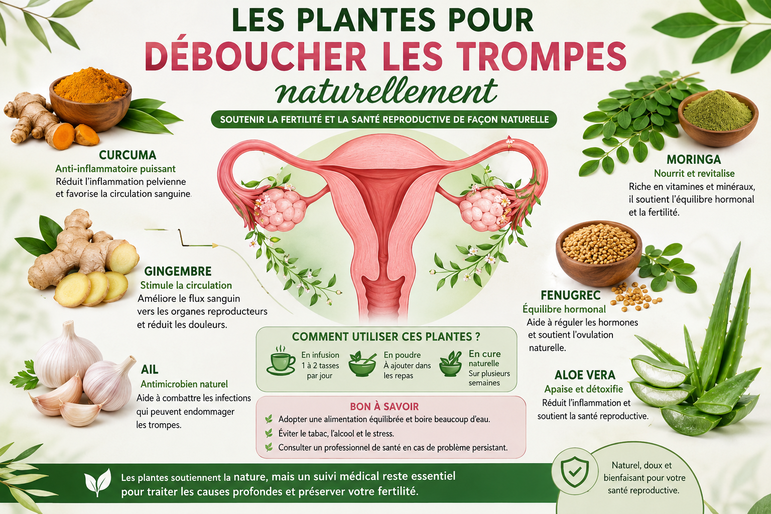 Les plantes pour déboucher les trompes naturellement